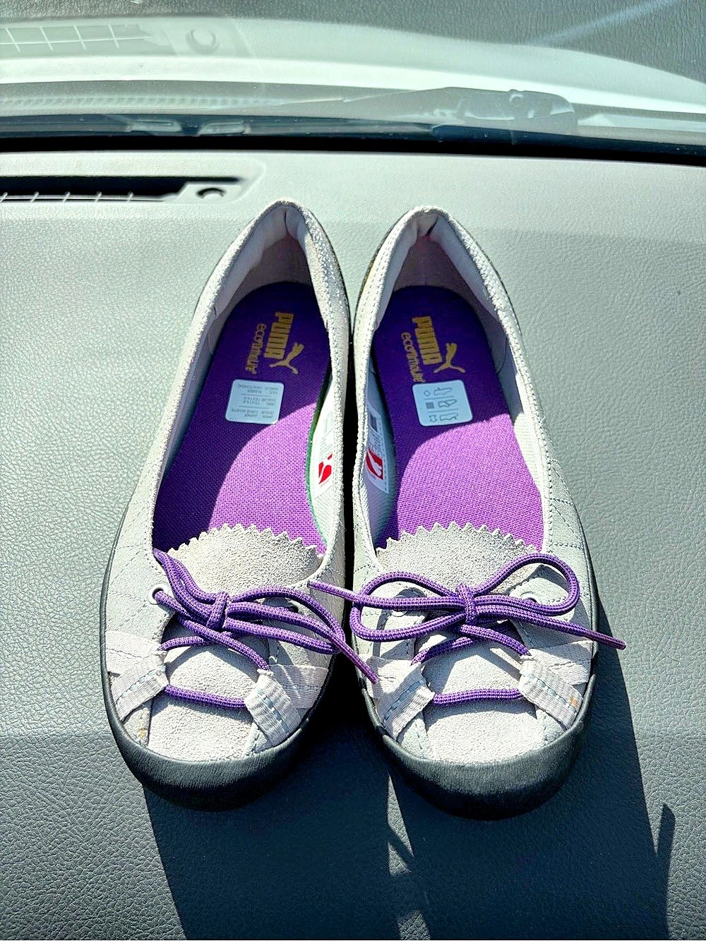 Puma Mostro Gray & Purple Flats US 6.5